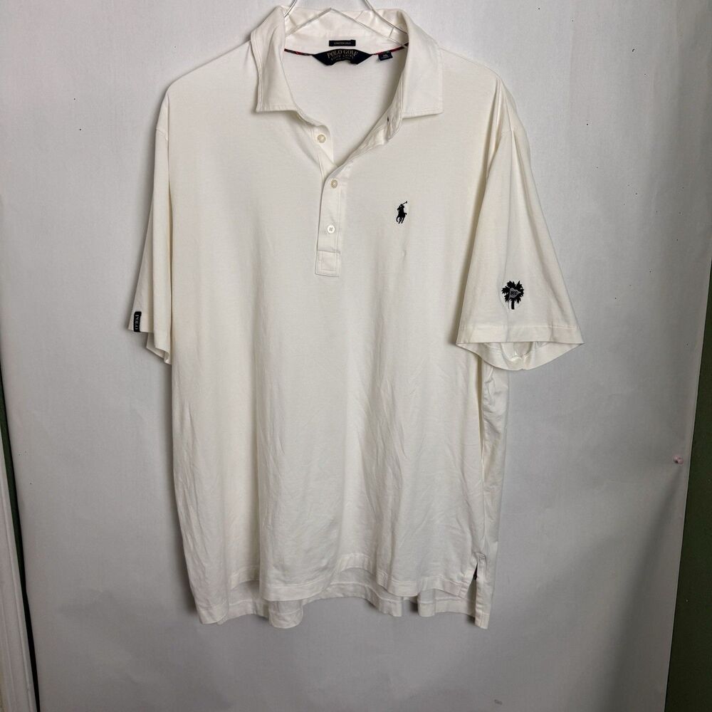 Polo Ralph Lauren Men's White Short Sleeve Polo Shirt Size 2XL logo